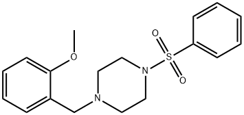 1-(2-methoxybenzyl)-4-(phenylsulfonyl)piperazine 结构式