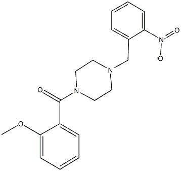 1-{2-nitrobenzyl}-4-(2-methoxybenzoyl)piperazine 结构式