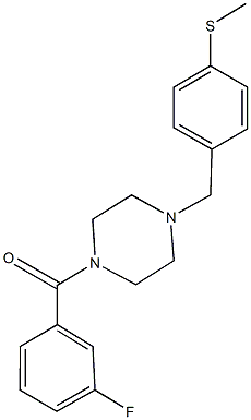 4-{[4-(3-fluorobenzoyl)-1-piperazinyl]methyl}phenyl methyl sulfide 结构式