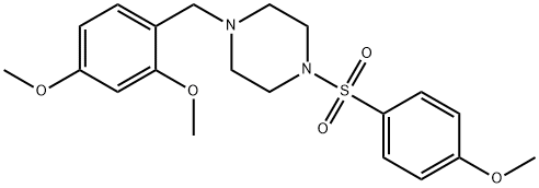 1-(2,4-dimethoxybenzyl)-4-[(4-methoxyphenyl)sulfonyl]piperazine 结构式