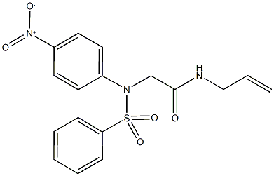 N-allyl-2-[4-nitro(phenylsulfonyl)anilino]acetamide 结构式