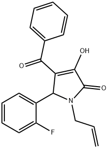 1-allyl-4-benzoyl-5-(2-fluorophenyl)-3-hydroxy-1,5-dihydro-2H-pyrrol-2-one 结构式