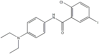 2-chloro-N-[4-(diethylamino)phenyl]-5-iodobenzamide 结构式