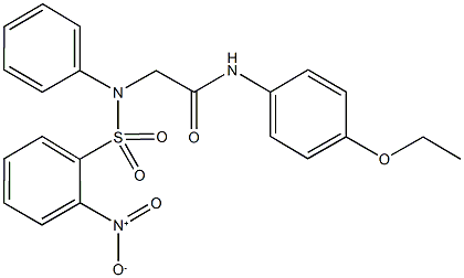 N-(4-ethoxyphenyl)-2-[({2-nitrophenyl}sulfonyl)anilino]acetamide 结构式