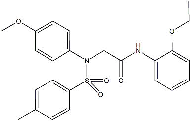 N-(2-ethoxyphenyl)-2-{4-methoxy[(4-methylphenyl)sulfonyl]anilino}acetamide 结构式