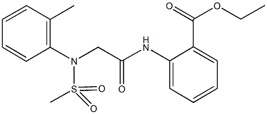 ethyl 2-({[2-methyl(methylsulfonyl)anilino]acetyl}amino)benzoate 结构式