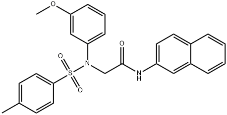 2-{3-methoxy[(4-methylphenyl)sulfonyl]anilino}-N-(2-naphthyl)acetamide 结构式