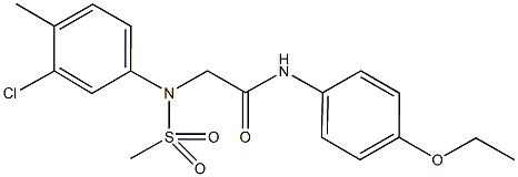 2-[3-chloro-4-methyl(methylsulfonyl)anilino]-N-(4-ethoxyphenyl)acetamide 结构式