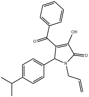 1-allyl-4-benzoyl-3-hydroxy-5-(4-isopropylphenyl)-1,5-dihydro-2H-pyrrol-2-one 结构式