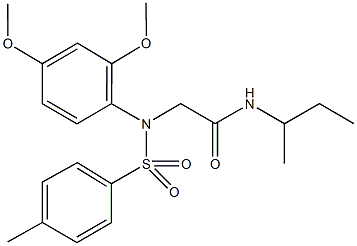 N-(sec-butyl)-2-{2,4-dimethoxy[(4-methylphenyl)sulfonyl]anilino}acetamide 结构式