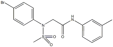 2-[4-bromo(methylsulfonyl)anilino]-N-(3-methylphenyl)acetamide 结构式