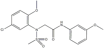 2-[5-chloro-2-methoxy(methylsulfonyl)anilino]-N-(3-methoxyphenyl)acetamide 结构式