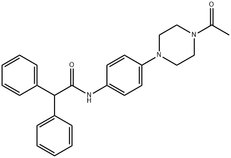 N-[4-(4-acetylpiperazin-1-yl)phenyl]-2,2-diphenylacetamide 结构式