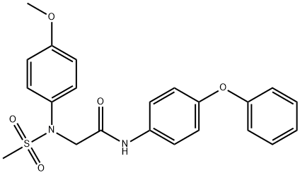 2-[4-methoxy(methylsulfonyl)anilino]-N-(4-phenoxyphenyl)acetamide 结构式