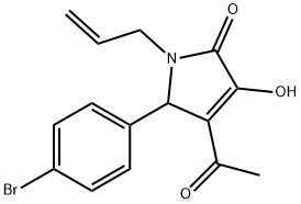 4-acetyl-1-allyl-5-(4-bromophenyl)-3-hydroxy-1,5-dihydro-2H-pyrrol-2-one 结构式