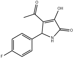 4-acetyl-5-(4-fluorophenyl)-3-hydroxy-1,5-dihydro-2H-pyrrol-2-one 结构式