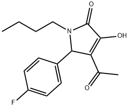 4-acetyl-1-butyl-5-(4-fluorophenyl)-3-hydroxy-1,5-dihydro-2H-pyrrol-2-one 结构式