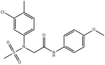2-[3-chloro-4-methyl(methylsulfonyl)anilino]-N-(4-methoxyphenyl)acetamide 结构式