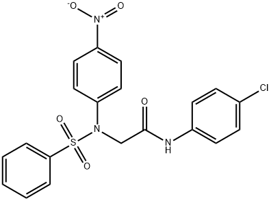 N-(4-chlorophenyl)-2-[{4-nitrophenyl}(phenylsulfonyl)amino]acetamide 结构式