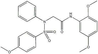 N-(2,5-dimethoxyphenyl)-2-{[(4-methoxyphenyl)sulfonyl]anilino}acetamide 结构式