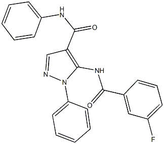 5-[(3-fluorobenzoyl)amino]-N,1-diphenyl-1H-pyrazole-4-carboxamide 结构式