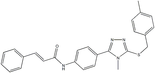 N-(4-{4-methyl-5-[(4-methylbenzyl)sulfanyl]-4H-1,2,4-triazol-3-yl}phenyl)-3-phenylacrylamide 结构式