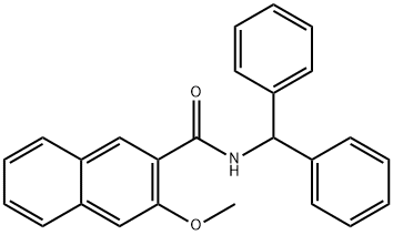 N-benzhydryl-3-methoxy-2-naphthamide 结构式