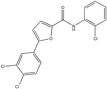 N-(2-chlorophenyl)-5-(3,4-dichlorophenyl)-2-furamide 结构式