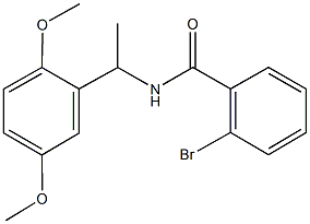 2-bromo-N-[1-(2,5-dimethoxyphenyl)ethyl]benzamide 结构式