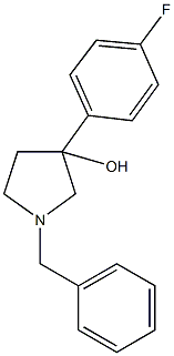 1-benzyl-3-(4-fluorophenyl)-3-pyrrolidinol 结构式