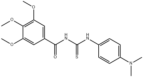 N-[4-(dimethylamino)phenyl]-N'-(3,4,5-trimethoxybenzoyl)thiourea 结构式