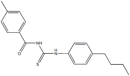 N-(4-butylphenyl)-N'-(4-methylbenzoyl)thiourea 结构式
