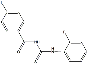 N-(2-fluorophenyl)-N'-(4-iodobenzoyl)thiourea 结构式
