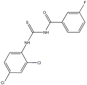 N-(2,4-dichlorophenyl)-N'-(3-fluorobenzoyl)thiourea 结构式