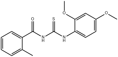 N-(2,4-dimethoxyphenyl)-N'-(2-methylbenzoyl)thiourea 结构式