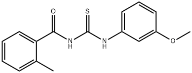 N-(3-methoxyphenyl)-N'-(2-methylbenzoyl)thiourea 结构式
