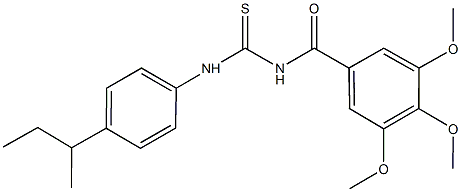 N-(4-sec-butylphenyl)-N'-(3,4,5-trimethoxybenzoyl)thiourea 结构式