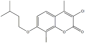 3-chloro-7-(isopentyloxy)-4,8-dimethyl-2H-chromen-2-one 结构式