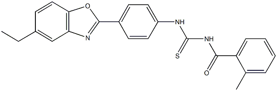 N-[4-(5-ethyl-1,3-benzoxazol-2-yl)phenyl]-N'-(2-methylbenzoyl)thiourea 结构式