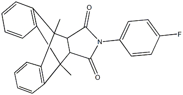 17-(4-fluorophenyl)-1,8-dimethyl-17-azapentacyclo[6.6.5.0~2,7~.0~9,14~.0~15,19~]nonadeca-2,4,6,9,11,13-hexaene-16,18-dione 结构式