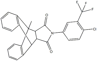 17-[4-chloro-3-(trifluoromethyl)phenyl]-1-methyl-17-azapentacyclo[6.6.5.0~2,7~.0~9,14~.0~15,19~]nonadeca-2,4,6,9,11,13-hexaene-16,18-dione 结构式