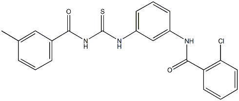 2-chloro-N-[3-({[(3-methylbenzoyl)amino]carbothioyl}amino)phenyl]benzamide 结构式