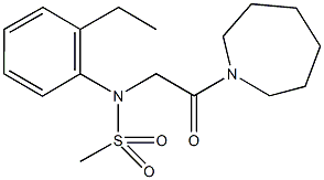 N-[2-(1-azepanyl)-2-oxoethyl]-N-(2-ethylphenyl)methanesulfonamide 结构式