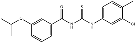 N-(3-chloro-4-methylphenyl)-N'-(3-isopropoxybenzoyl)thiourea 结构式