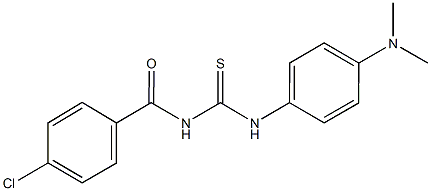 N-(4-chlorobenzoyl)-N'-[4-(dimethylamino)phenyl]thiourea 结构式