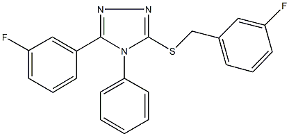 3-fluorobenzyl 5-(3-fluorophenyl)-4-phenyl-4H-1,2,4-triazol-3-yl sulfide 结构式