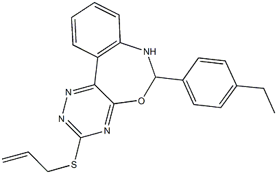 allyl6-(4-ethylphenyl)-6,7-dihydro[1,2,4]triazino[5,6-d][3,1]benzoxazepin-3-ylsulfide 结构式