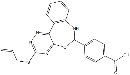 4-[3-(allylthio)-6,7-dihydro[1,2,4]triazino[5,6-d][3,1]benzoxazepin-6-yl]benzoicacid 结构式
