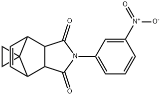 4-(3-nitrophenyl)-spiro[4-azatricyclo[5.2.1.0~2,6~]dec[8]ene-10,1'-cyclopropane]-3,5-dione 结构式