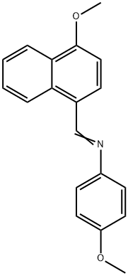 4-methoxy-N-[(4-methoxy-1-naphthyl)methylene]aniline 结构式